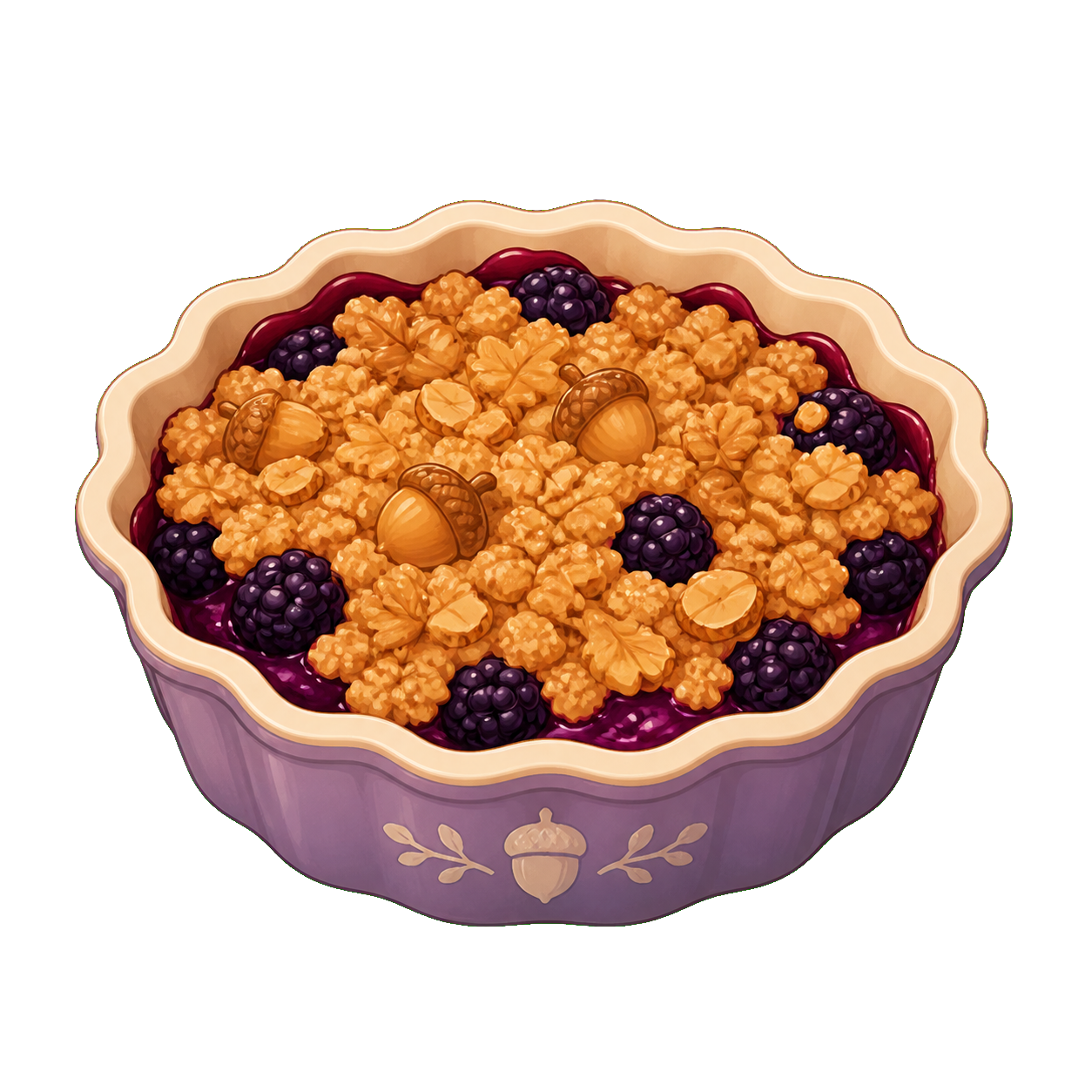 Blackberry Acorn Crumble