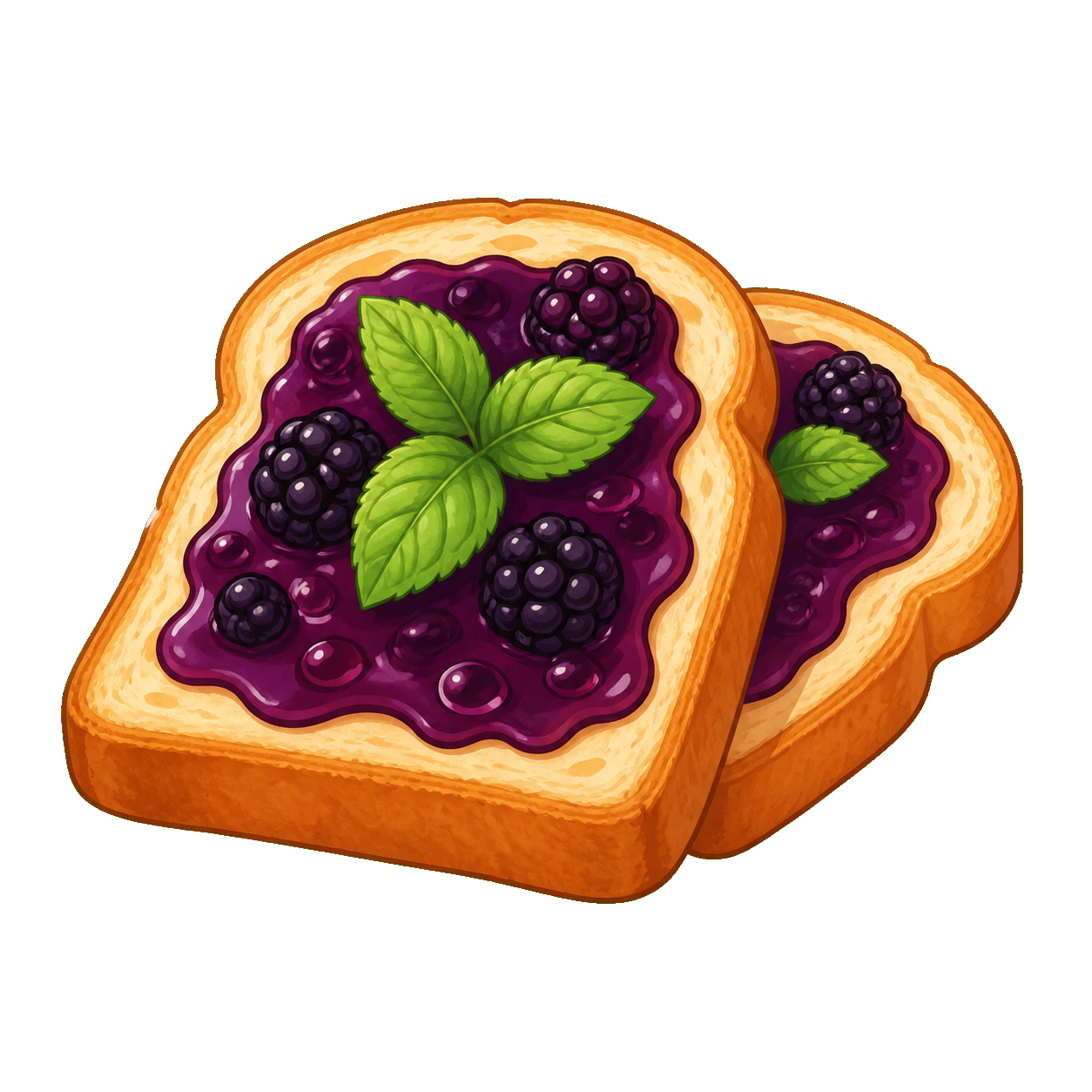 Blackberry Mint Toast