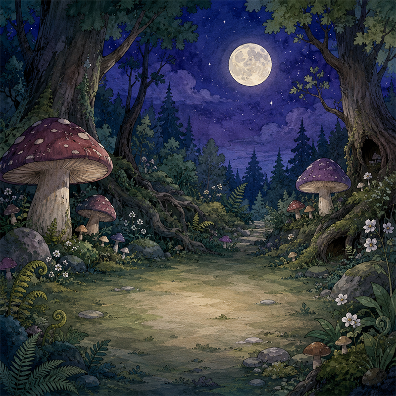 Midnight Mushrooms