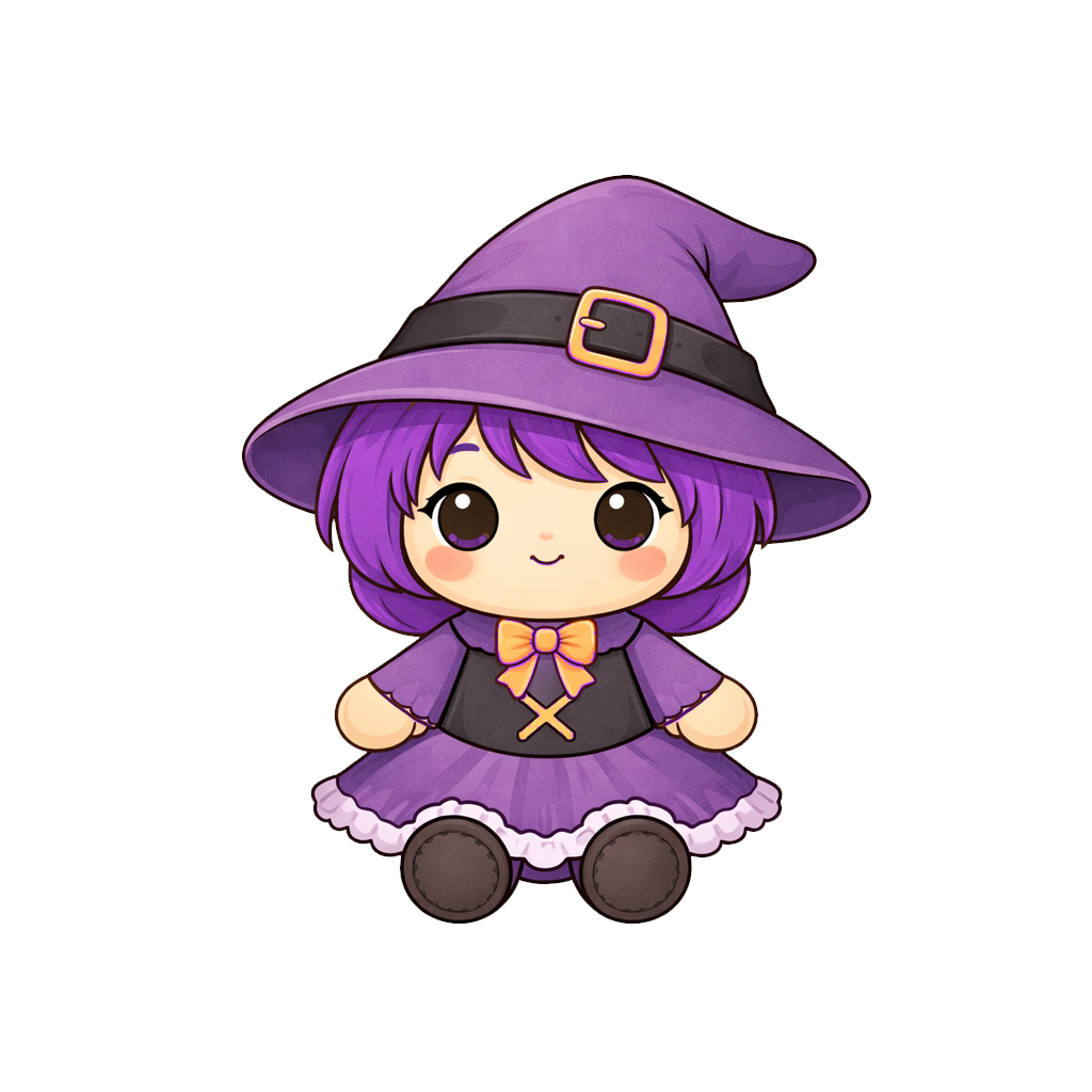 Purple Witch Doll